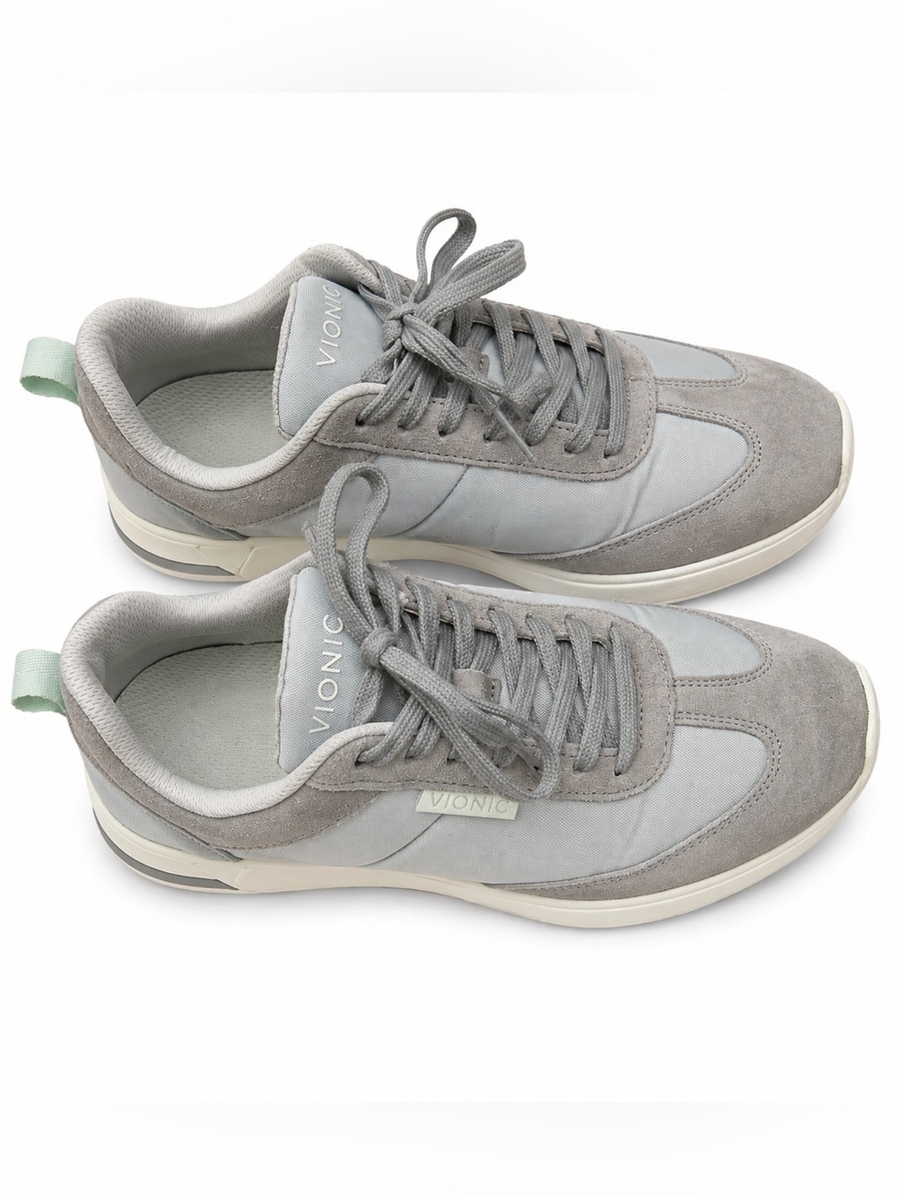 Vionic Breilyn Orthotic Walking Shoes Gray Suede Sneakers Women’s 9